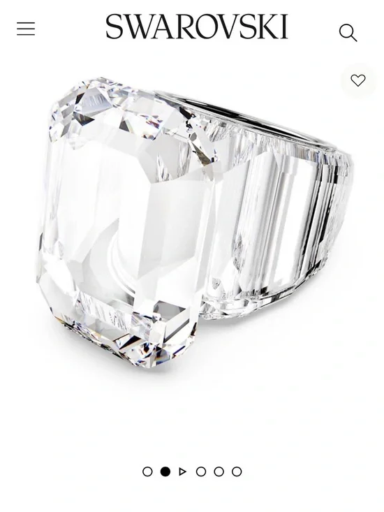 New Swarovski Lucent Cocktail Ring Octagon Cut Clear Crystal w/ Box - Picture 7 of 10